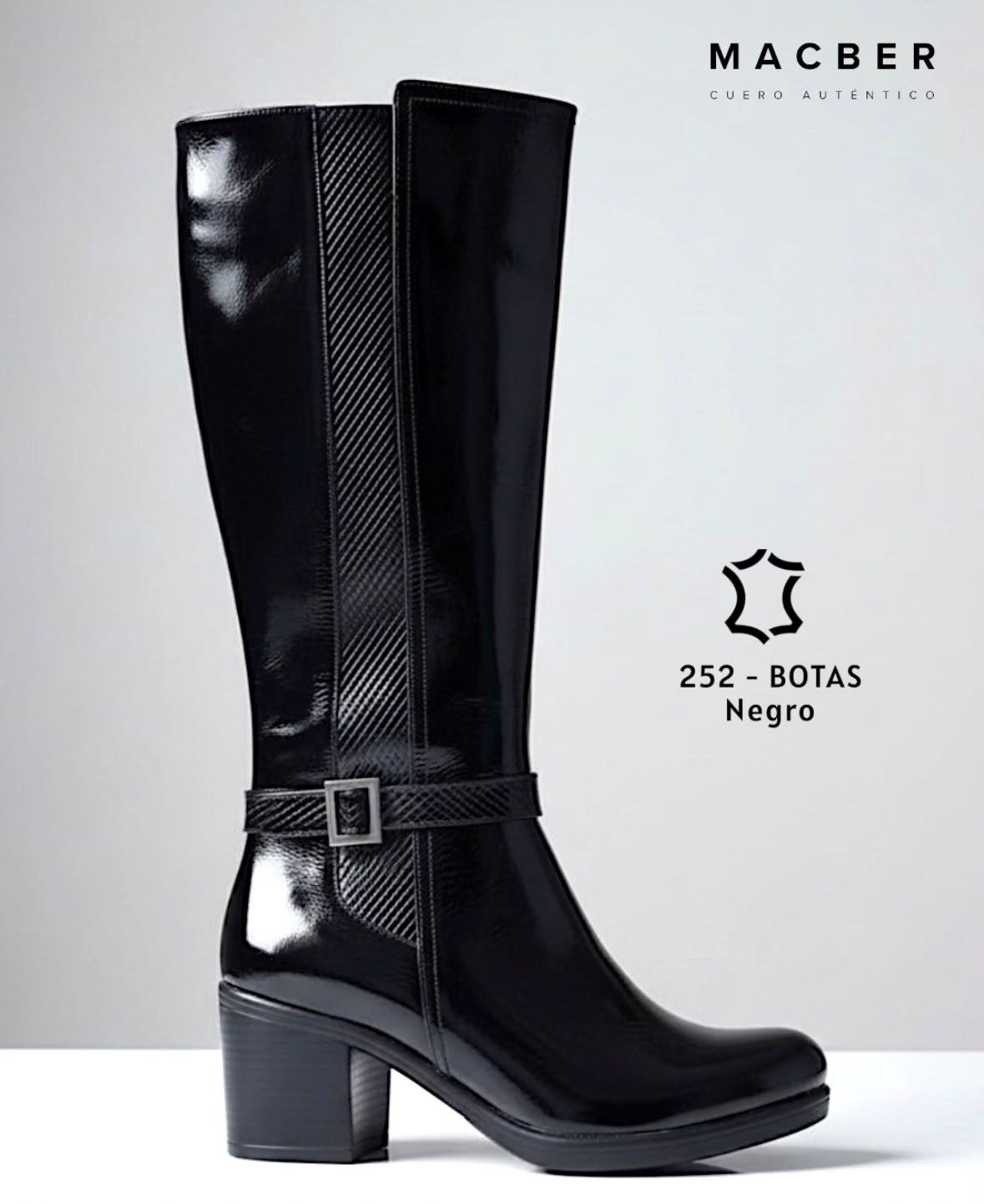 Botas 252 Charol Negro